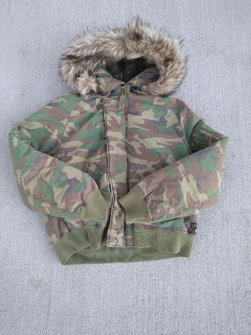モ*ン様 DENIM & SUPPLY カモフラージュ ミリタリーダウンジャケッ
