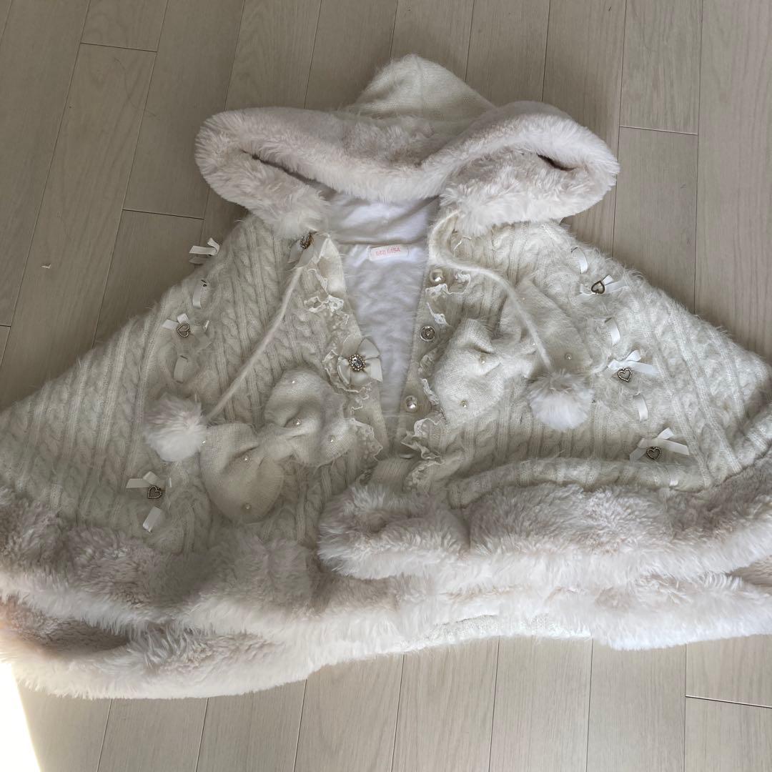 LIZLISAポンチョ白