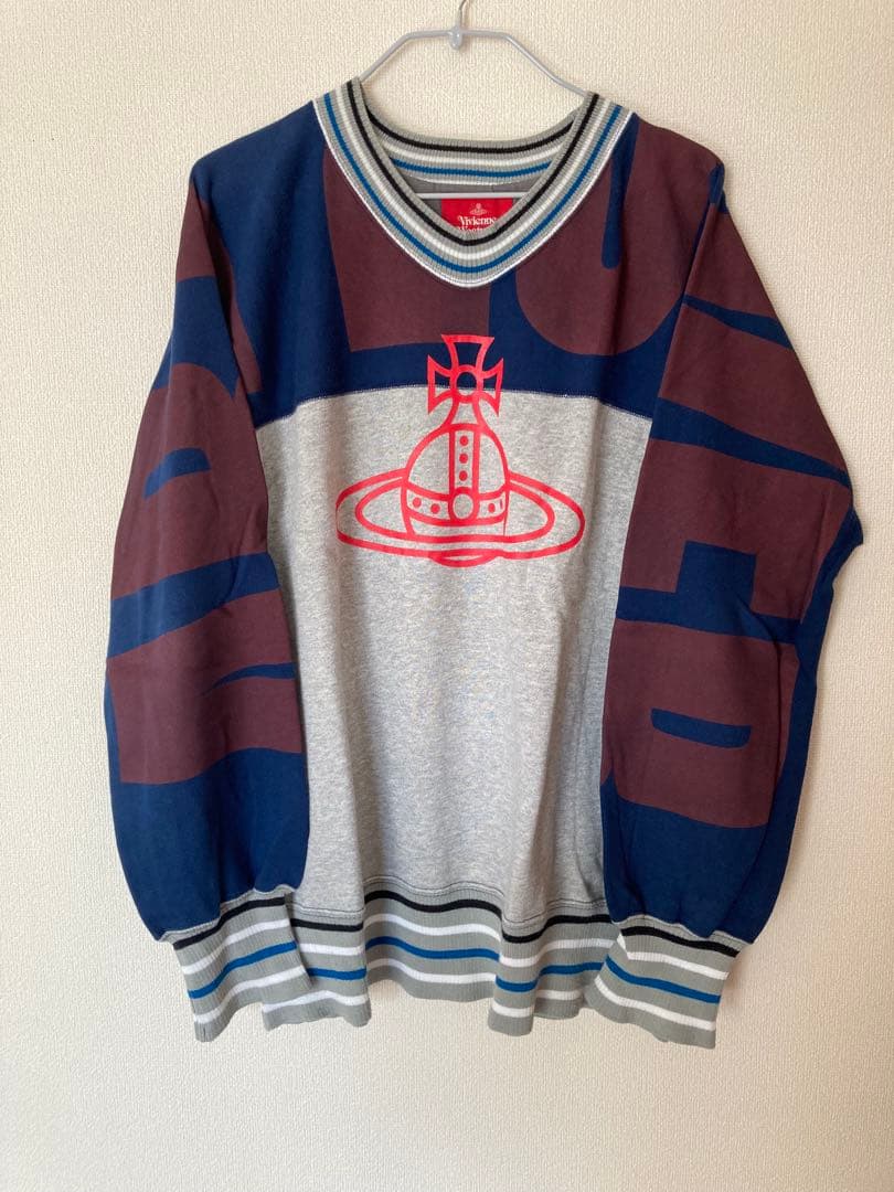 Vivienne Westwood トレーナー グレー/ネイビー/バーガンディ