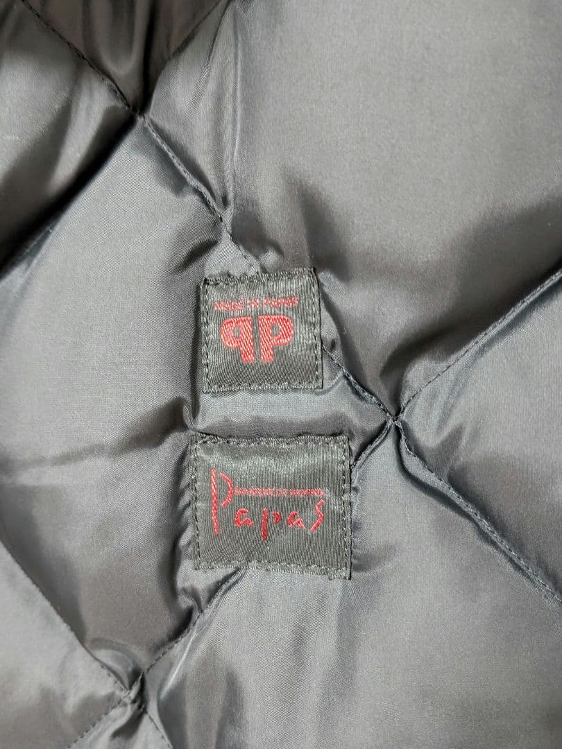 PAPAS キルティングダウンベスト ブラック　Lサイズ