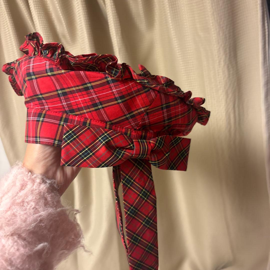 angelic pretty 赤タータン ベレー帽