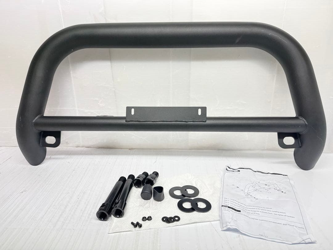 200系ハイエース バンパーガード マットブラック スチール製