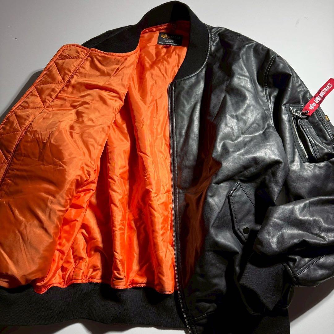 希少5L アルファ 2028 オールレザー　MA-1 フライトジャケット