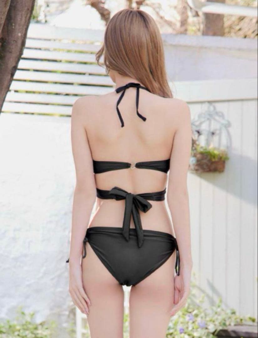 Sugar ホルターネックハイウエストビキニ ブラック [OF03C] タグ付き