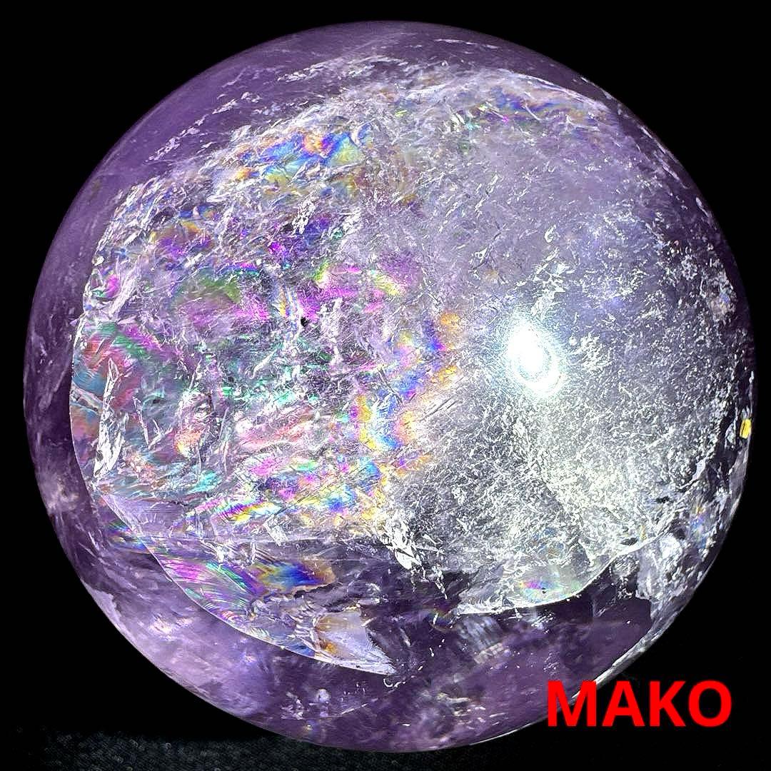 M1881☆アメジスト丸玉直径78mm648g☆天然石　原石☆N60102