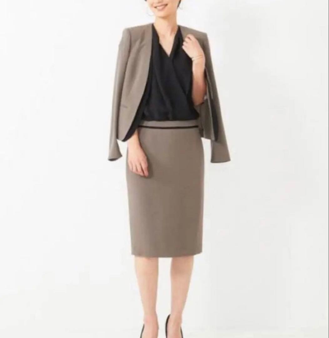 【新品】BEIGE, CINDY ダブルカラージャケット サイズ6 茶×黒