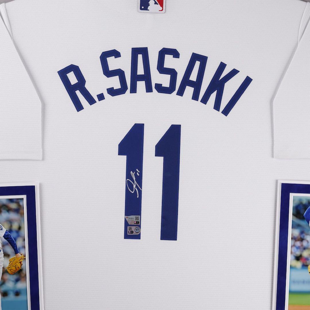 最安値保証！　佐々木朗希　ドジャース　ホワイト　ユニフォーム　直筆サイン　ホーム