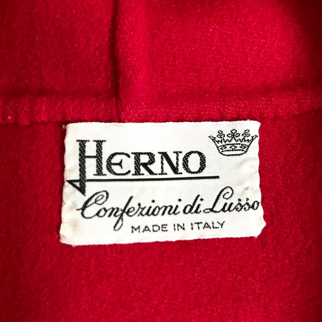 HERNO⁂ヘルノ⁂ロングチェスター リバーコート　ウール　イタリア製　レッド