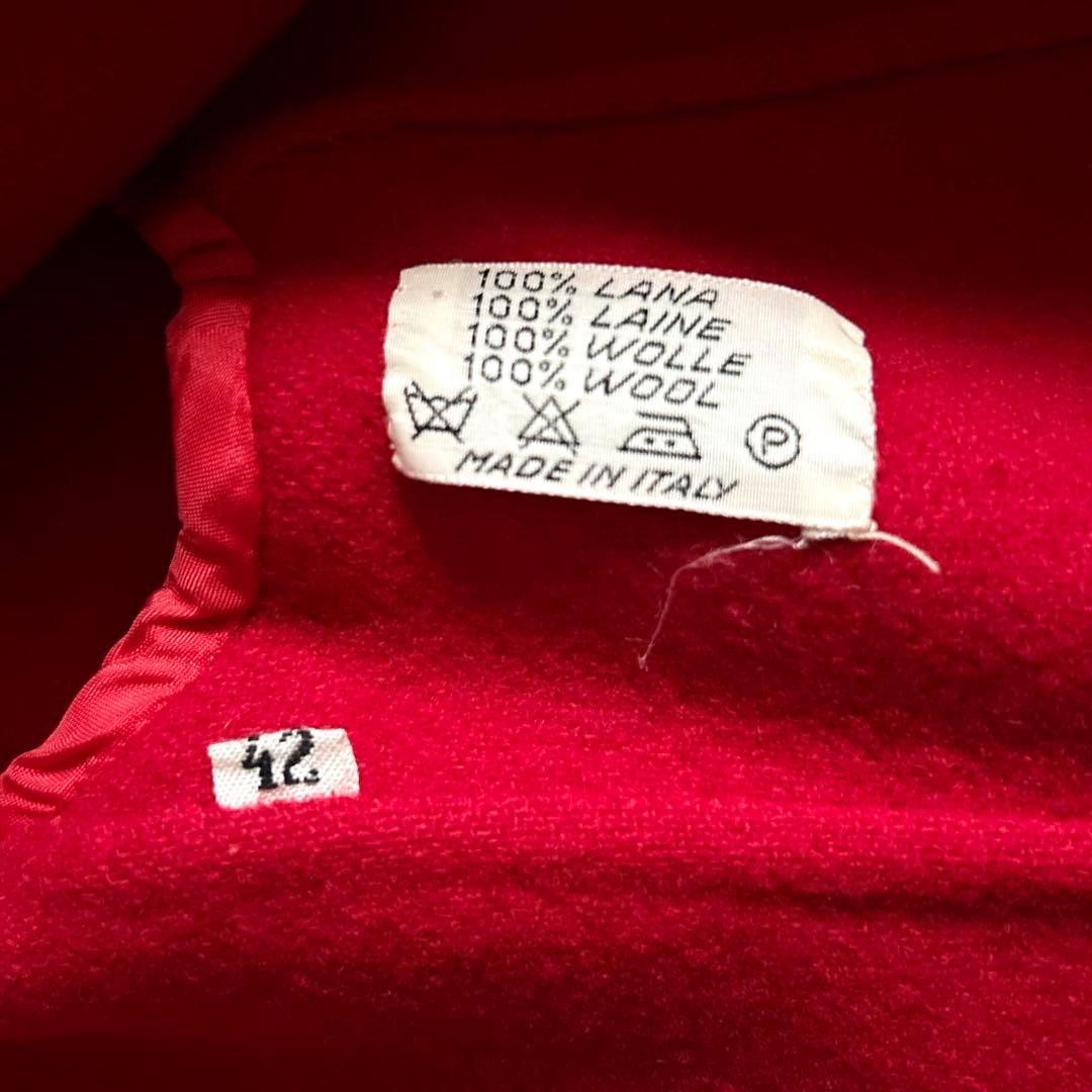 HERNO⁂ヘルノ⁂ロングチェスター リバーコート　ウール　イタリア製　レッド