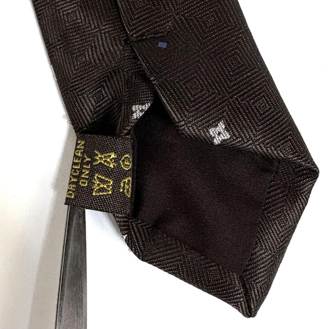 【極美品】LV ヴィトン シルク ネクタイ 小紋柄 元箱付き イタリア製