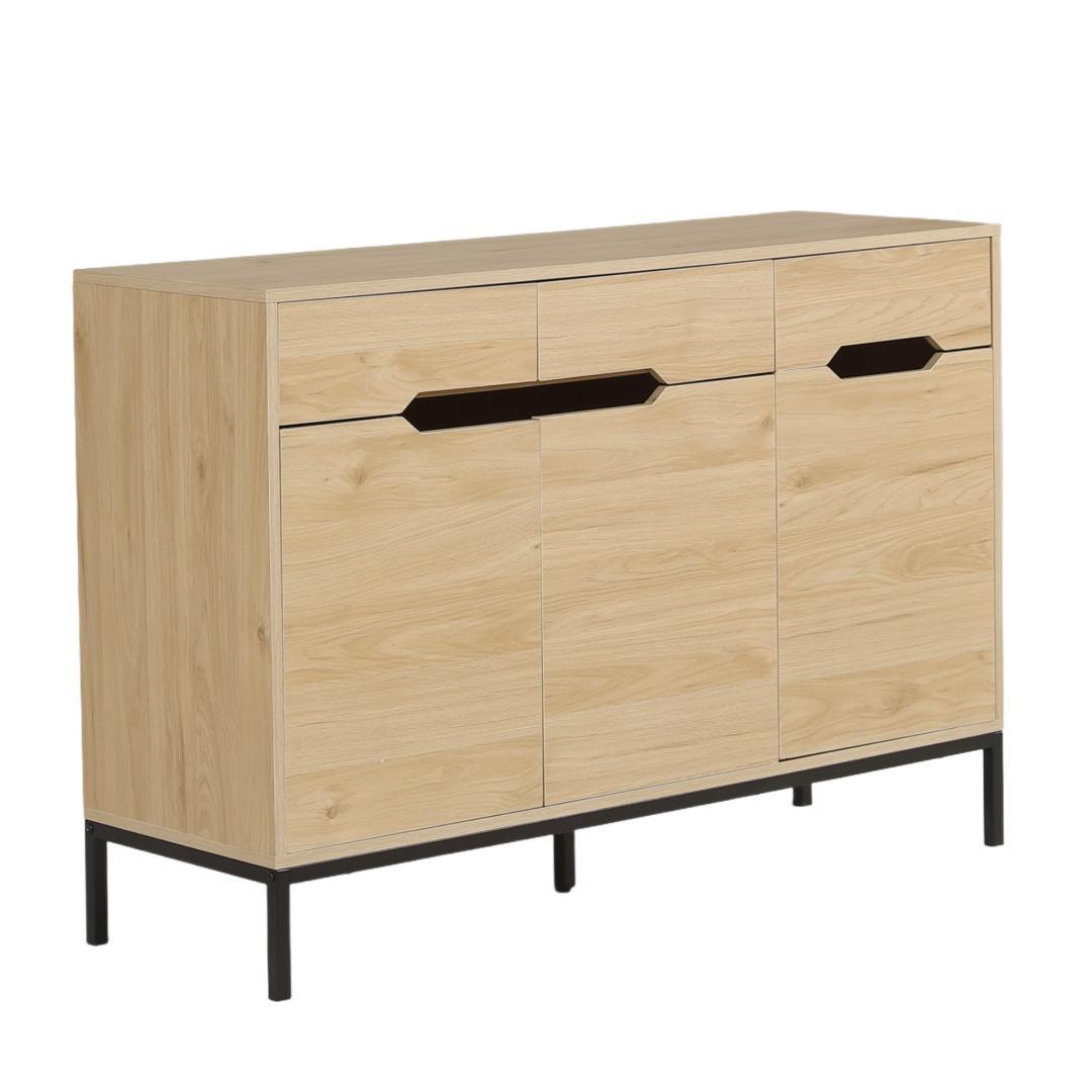 【幅118cm】キャビネット 木製 収納棚 チェスト サイドボード　ナチュラル