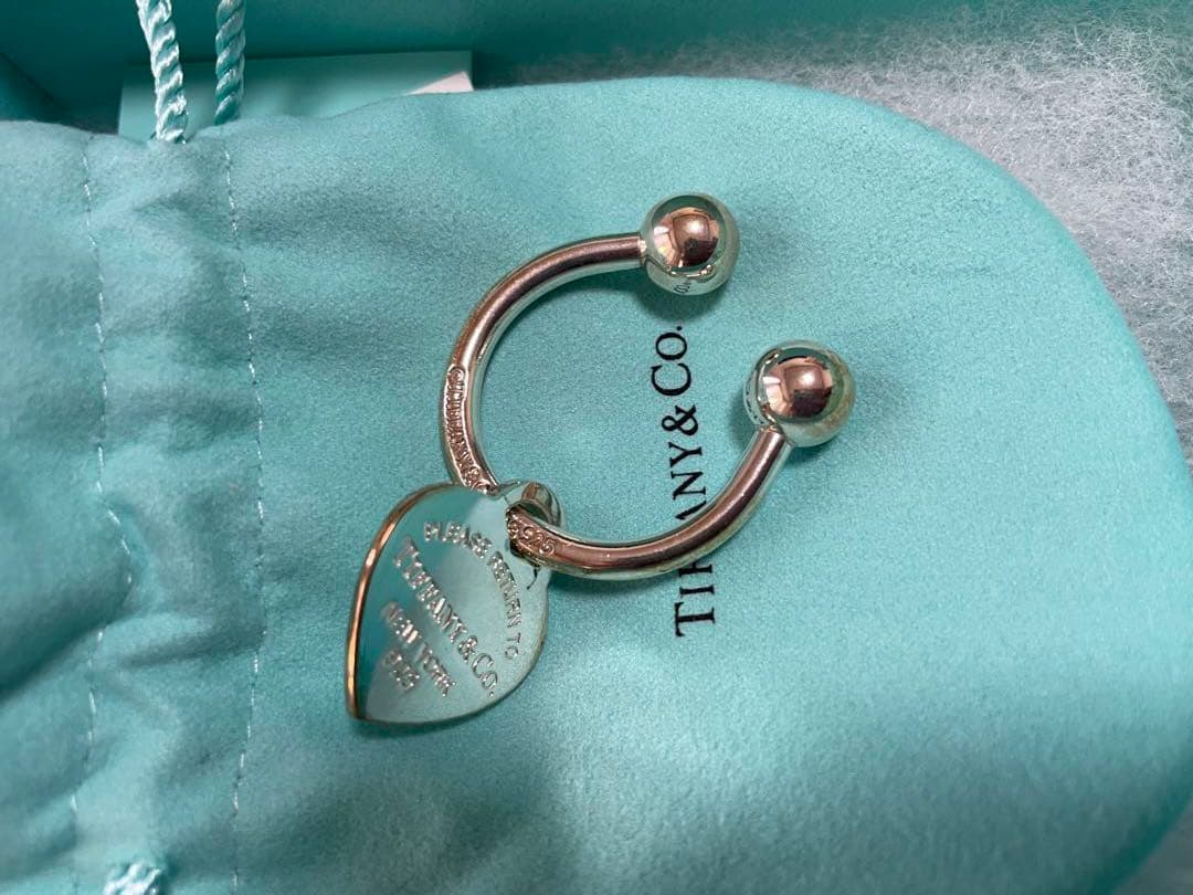 新品未使用　ティファニー　ハート タグ キーリング