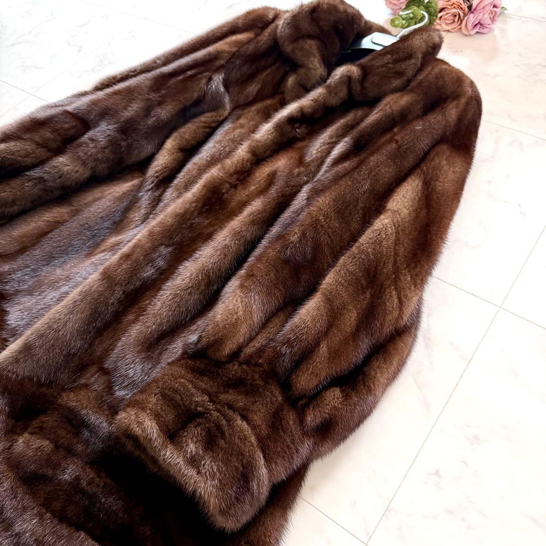 希少デザイン 模様◎デミバフミンク ファーコート アメリカンファーアワード 星5