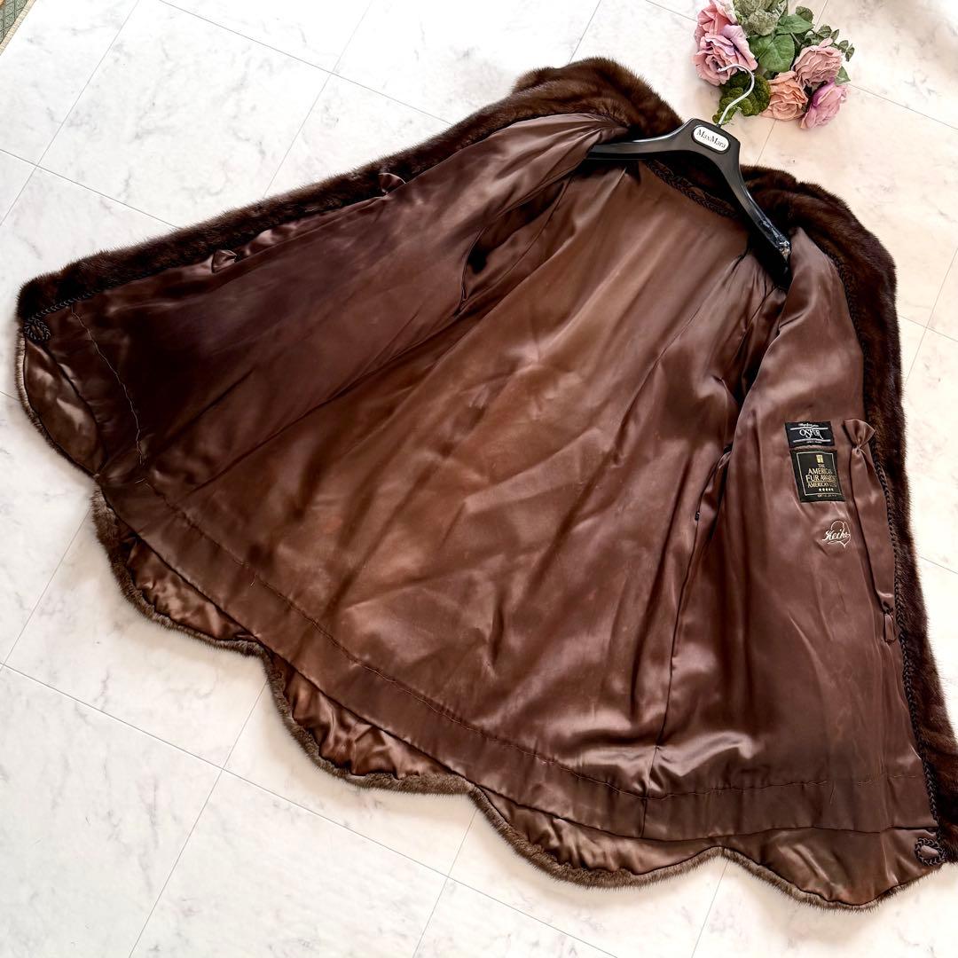 希少デザイン 模様◎デミバフミンク ファーコート アメリカンファーアワード 星5