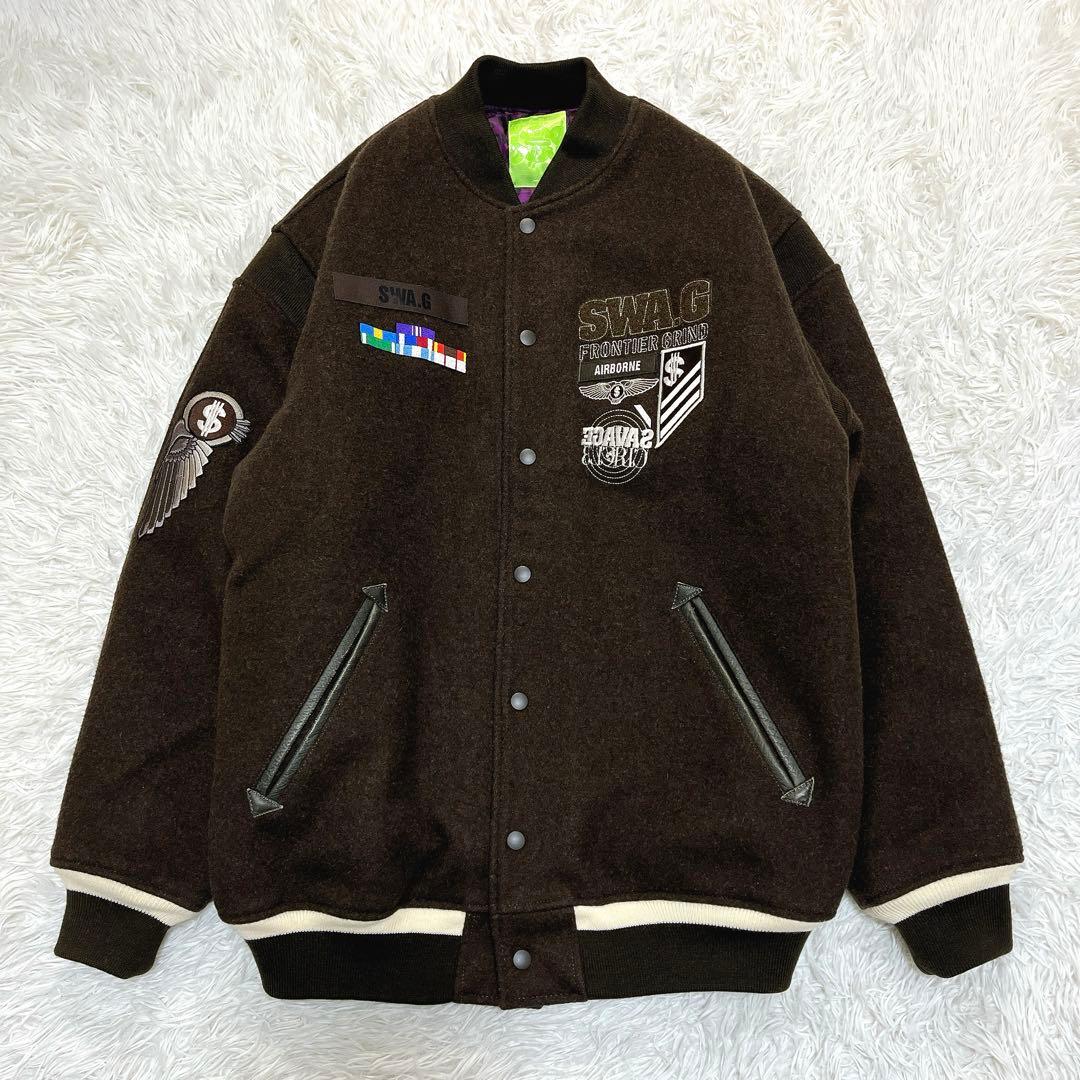 ショル様用 【極美品】スワッガー SWAGGER スタジャン ウール ブラウン
