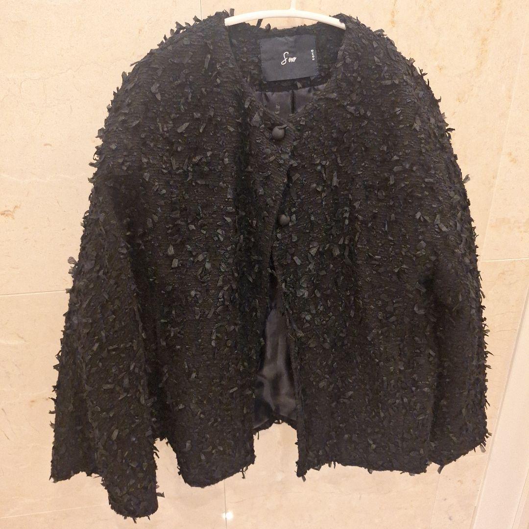 sono(ソーノ)エアリーツイードノーカラージャケット　七五三などに