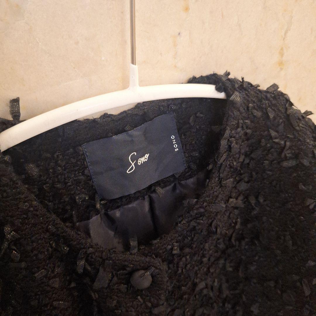 sono(ソーノ)エアリーツイードノーカラージャケット　七五三などに