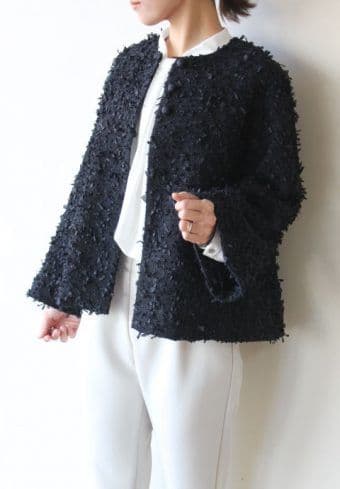 sono(ソーノ)エアリーツイードノーカラージャケット　七五三などに