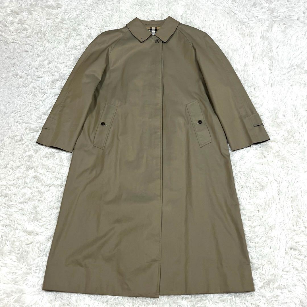 美品✨バーバリーBurberrys ベルト付きステンカラーコート ノバチェック