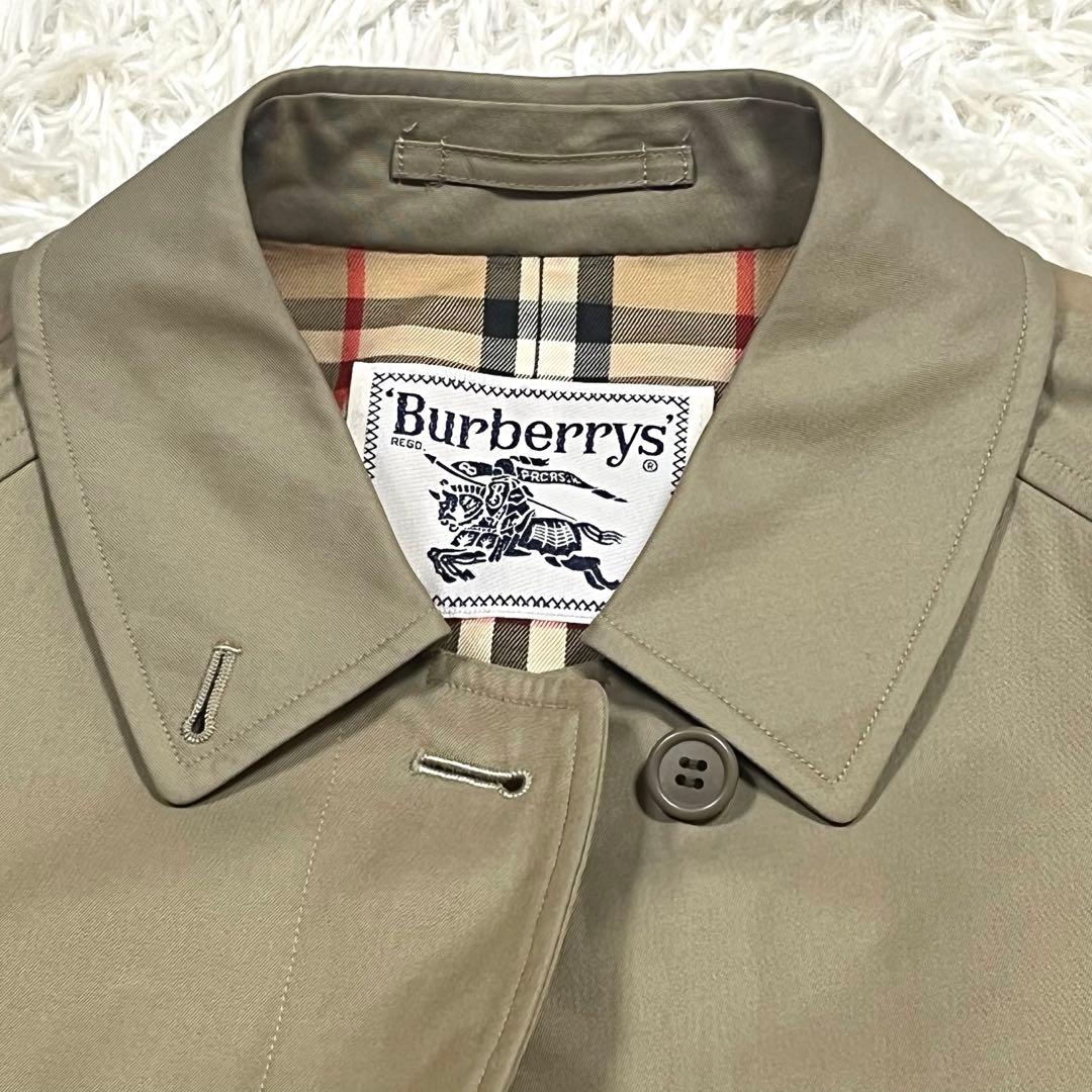 美品✨バーバリーBurberrys ベルト付きステンカラーコート ノバチェック