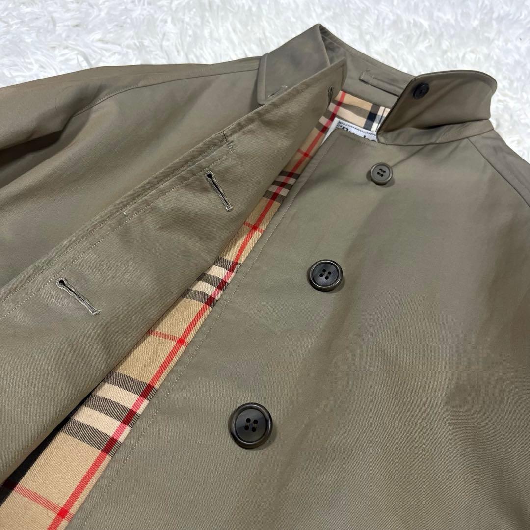 美品✨バーバリーBurberrys ベルト付きステンカラーコート ノバチェック