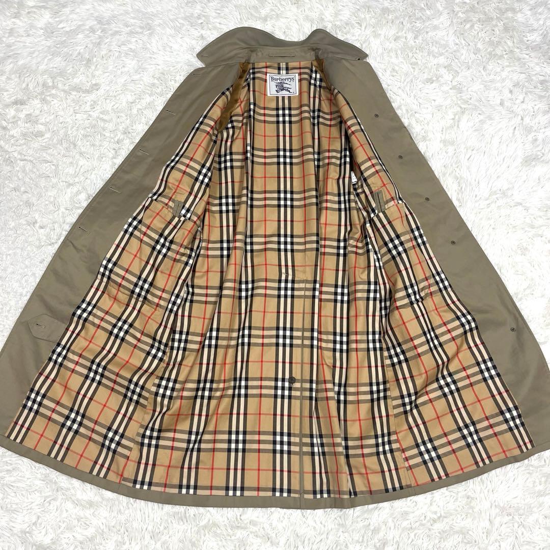 美品✨バーバリーBurberrys ベルト付きステンカラーコート ノバチェック