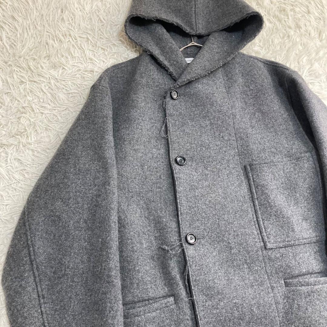 15870✨美品✨メゾンスペシャル/リバーメルトンフードコート/M/ウール