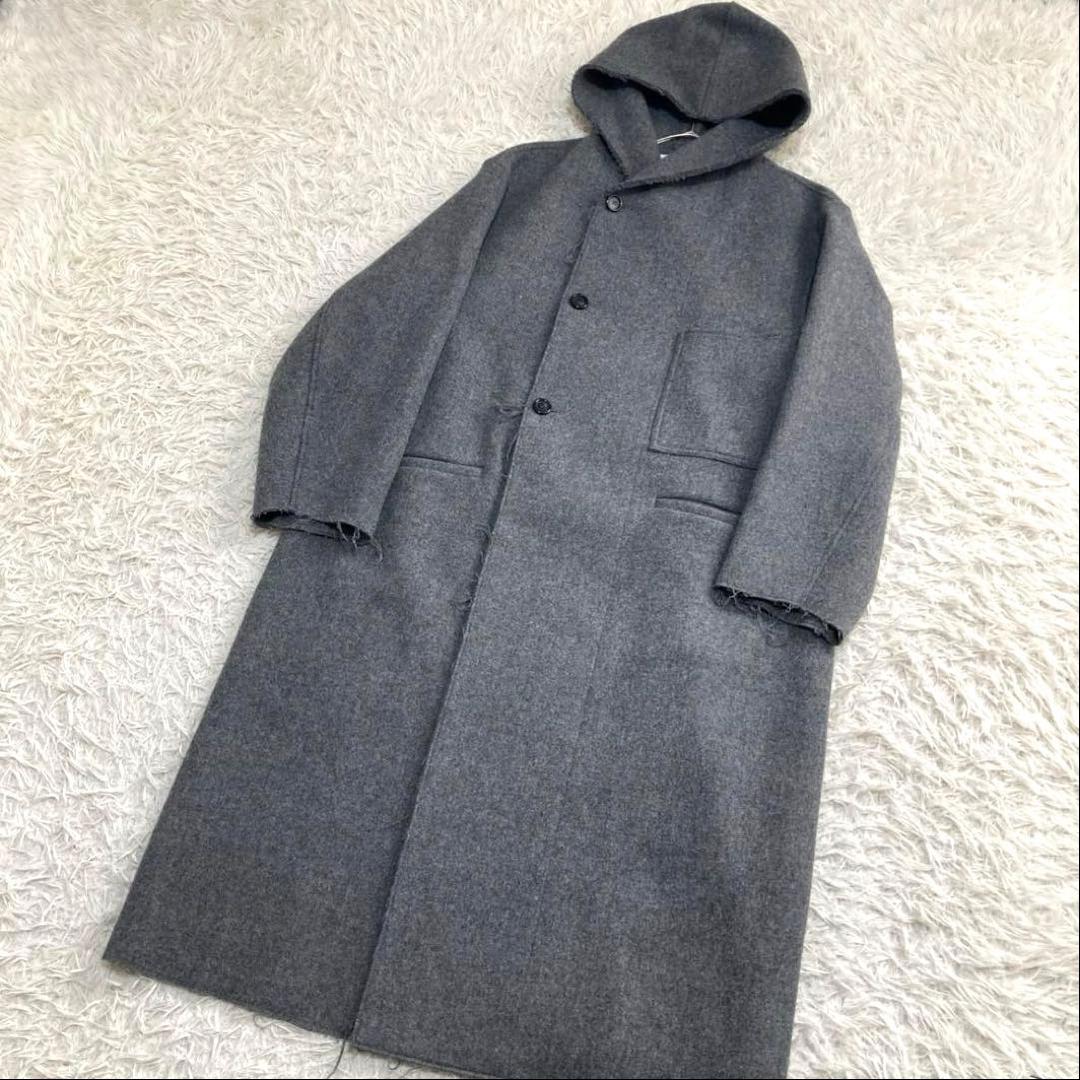 15870✨美品✨メゾンスペシャル/リバーメルトンフードコート/M/ウール