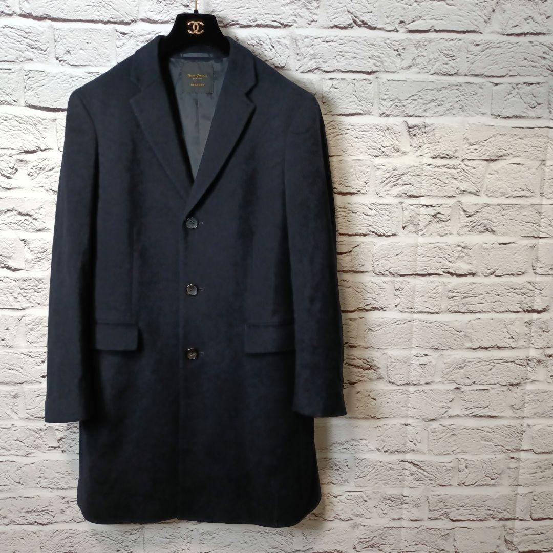 極美品■HICKEY FREEMAN ウール チェスターコート ブラック