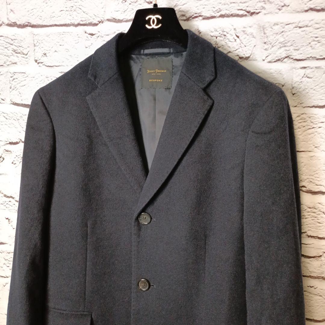 極美品■HICKEY FREEMAN ウール チェスターコート ブラック