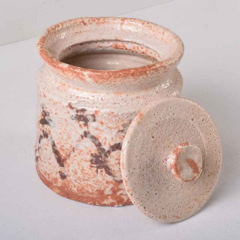 茶道具　本阿弥光仙作　志野焼　絵志野　山水文　水指　共箱　C　7514