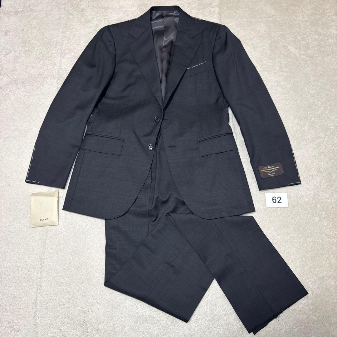 ドラゴン様62 新品　ビームスエフ　カノニコ　スーツ　46 チャコールグレー　M