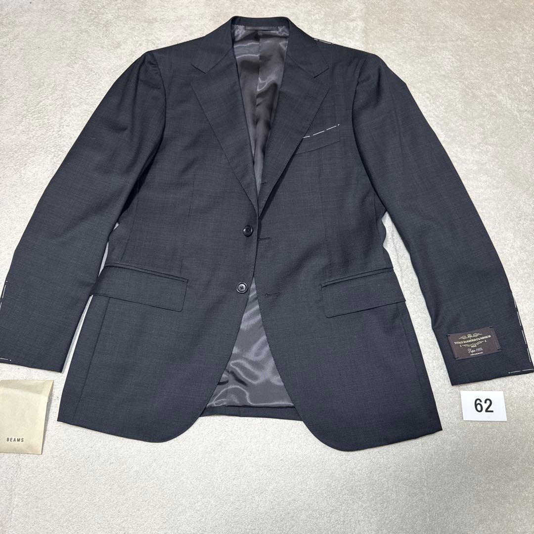 ドラゴン様62 新品　ビームスエフ　カノニコ　スーツ　46 チャコールグレー　M