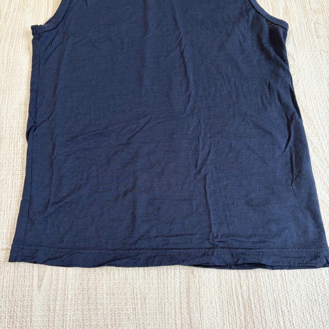 サイズS 山と道 メリノウール ノースリーブカットソー ダークネイビー