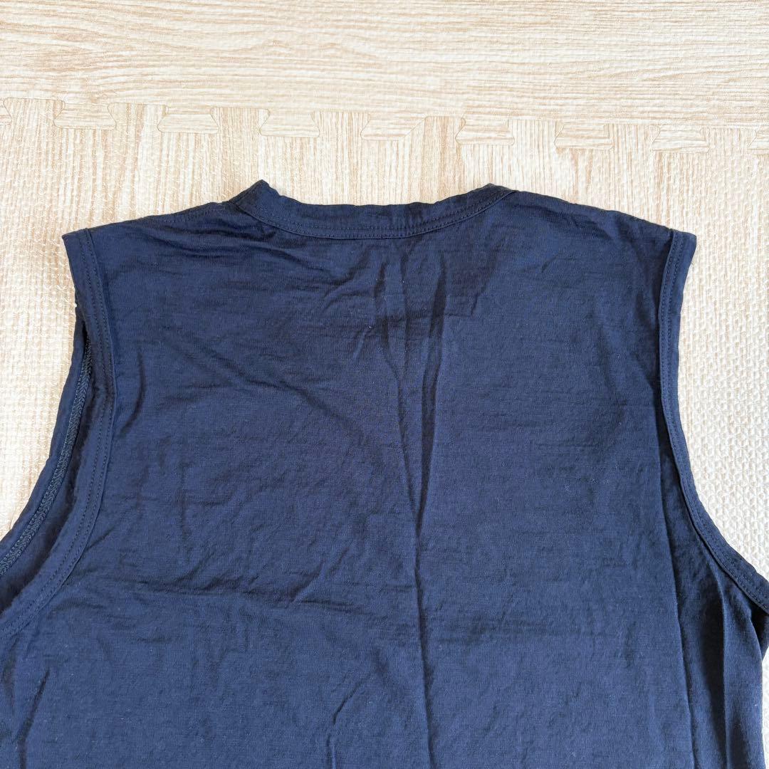 サイズS 山と道 メリノウール ノースリーブカットソー ダークネイビー