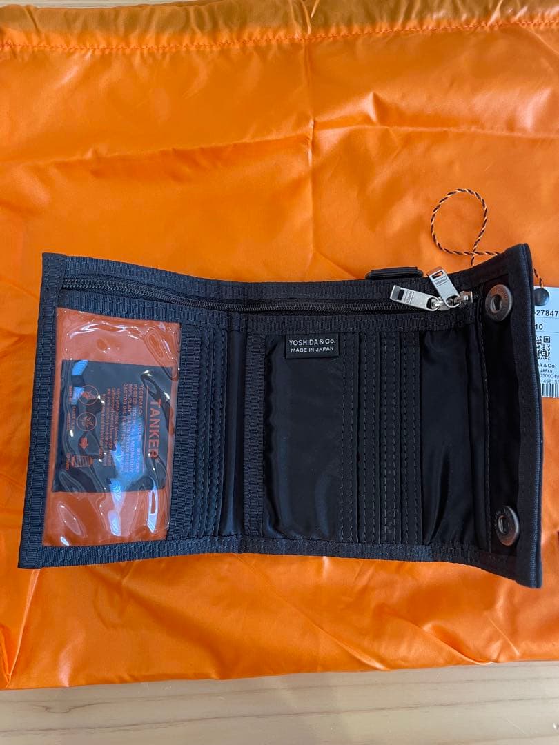 PORTER タンカー　三つ折り　ウォレット　BLACK