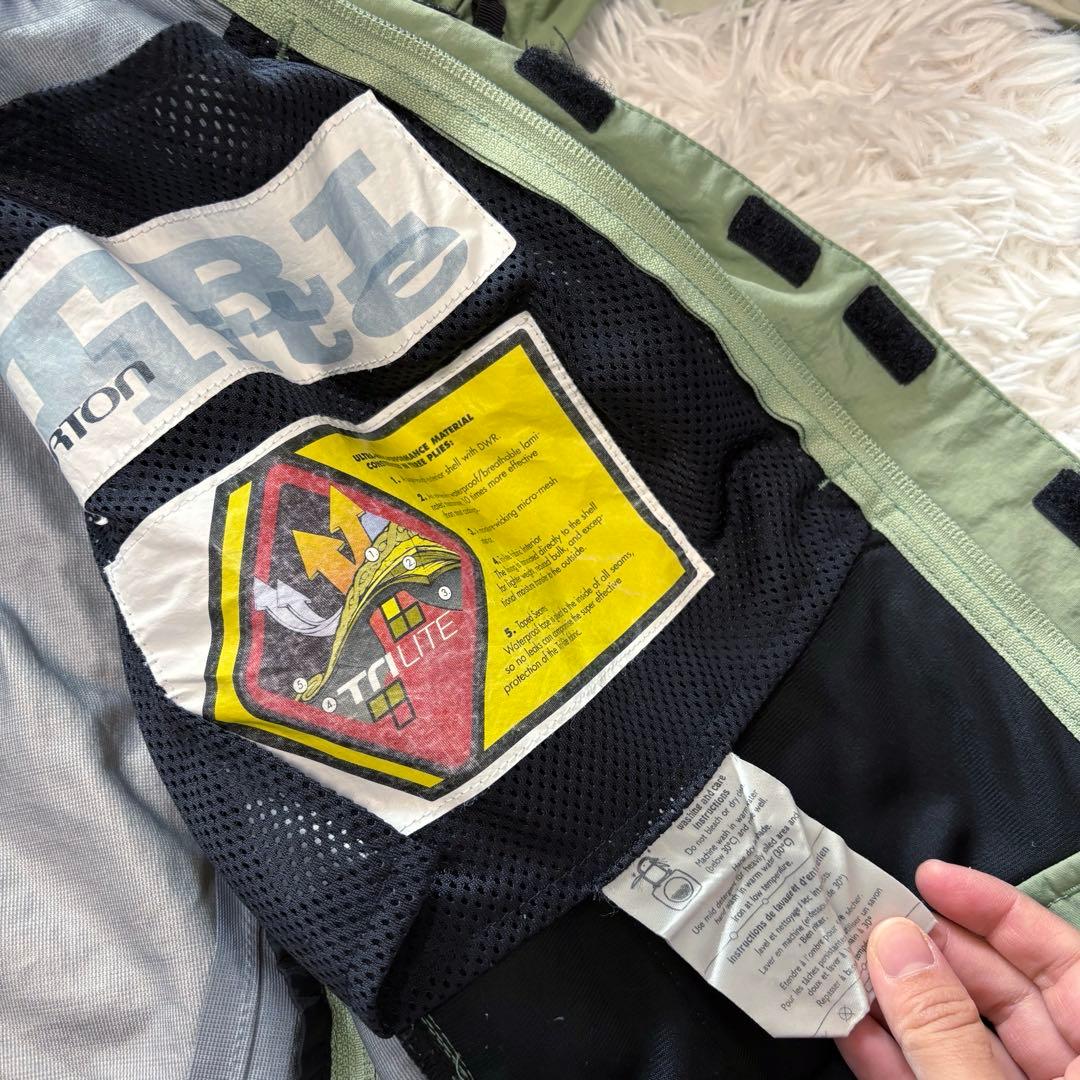 バートンak tri lite ジャケット ジップ スノボウェア グリーン