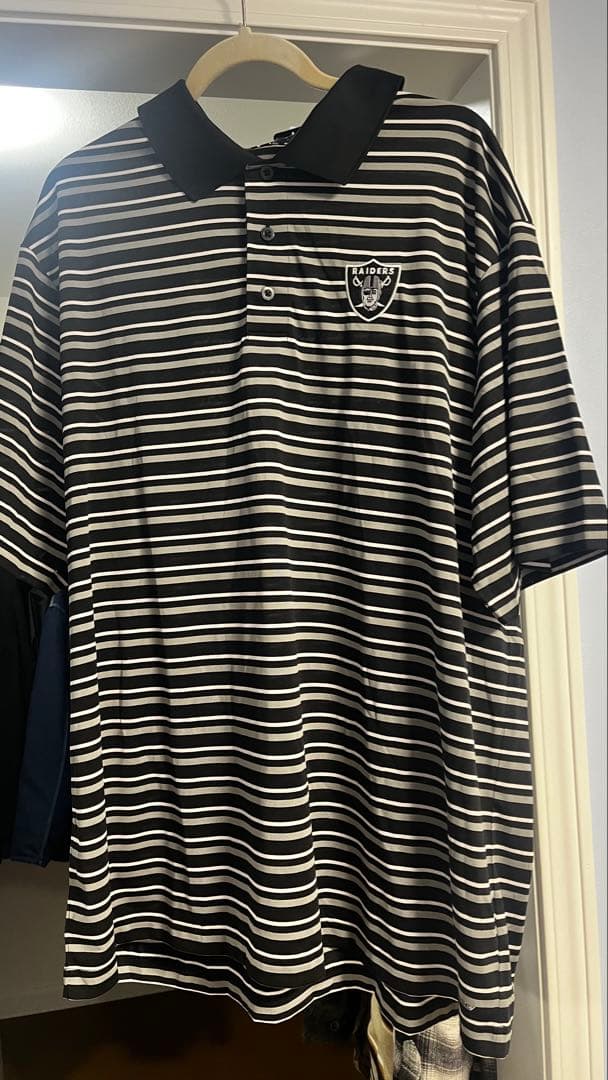 NFL Majestic ストライプポロシャツ 2XL