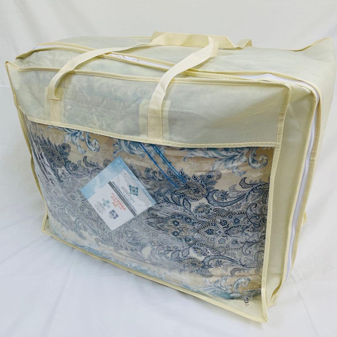 羽毛布団 シングル 増量 抗菌防臭羽毛 ブルー 日本製　特別価格　BL