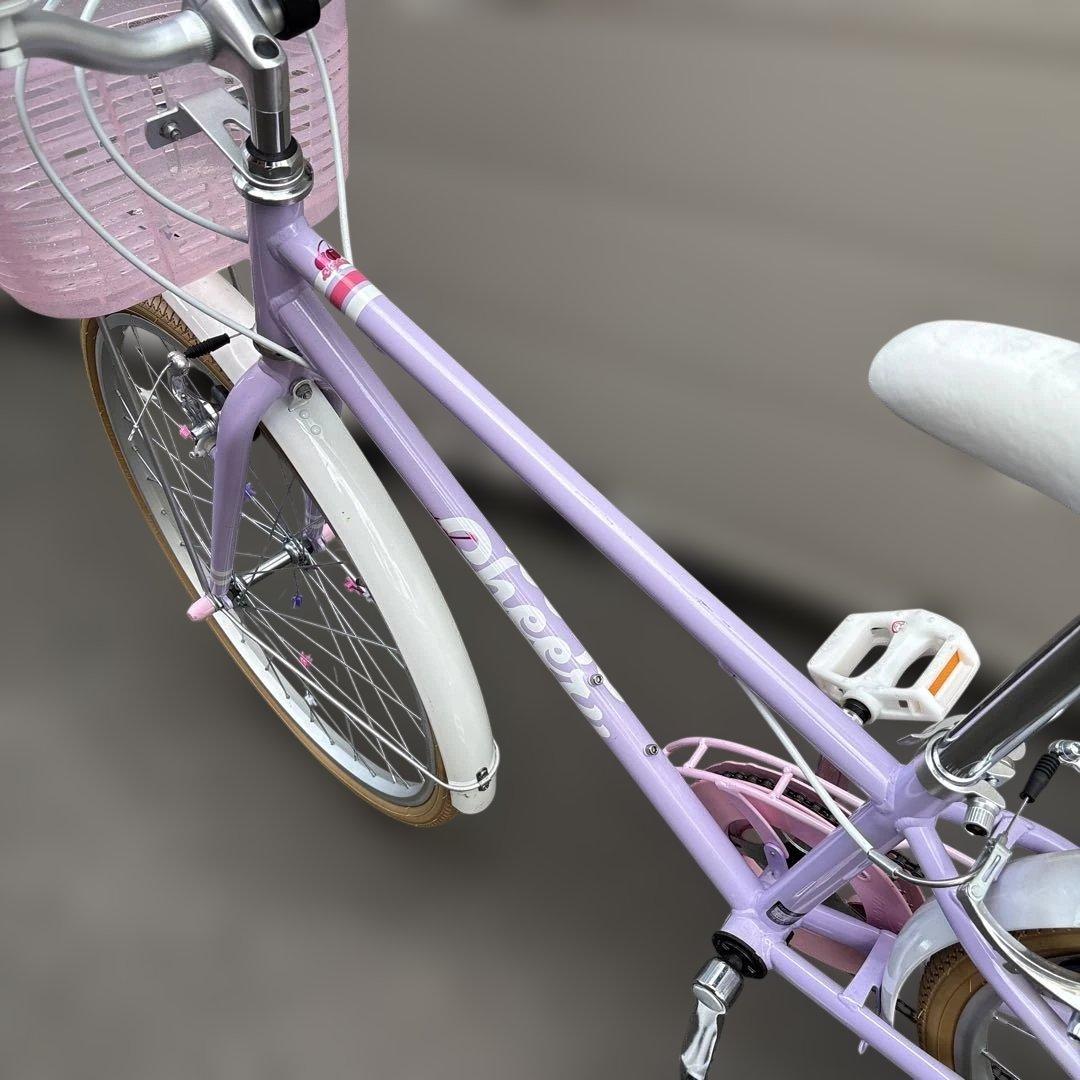 女の子用自転車 24インチ 紫色 アイデスチェアリー