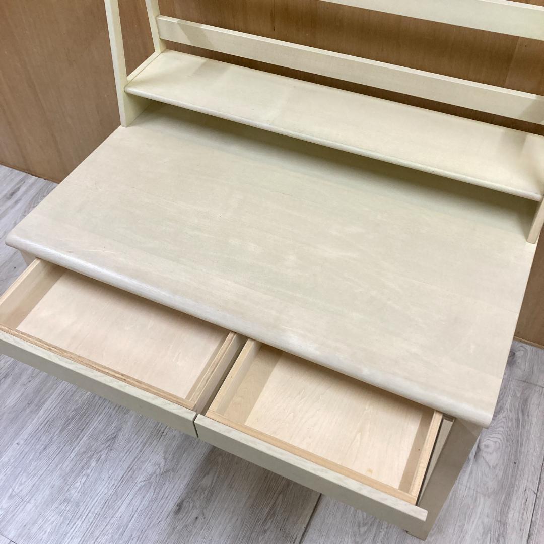 【飛騨産業】キツツキ　学習机　デスク　ブックシェルフ付き