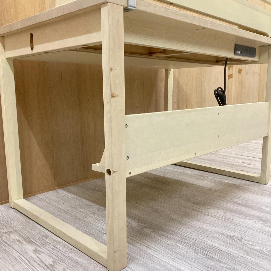 【飛騨産業】キツツキ　学習机　デスク　ブックシェルフ付き