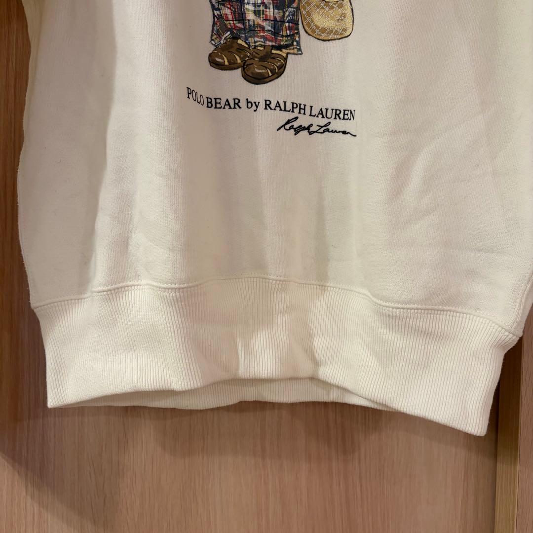 ポロベア裏起毛スウェット白XS