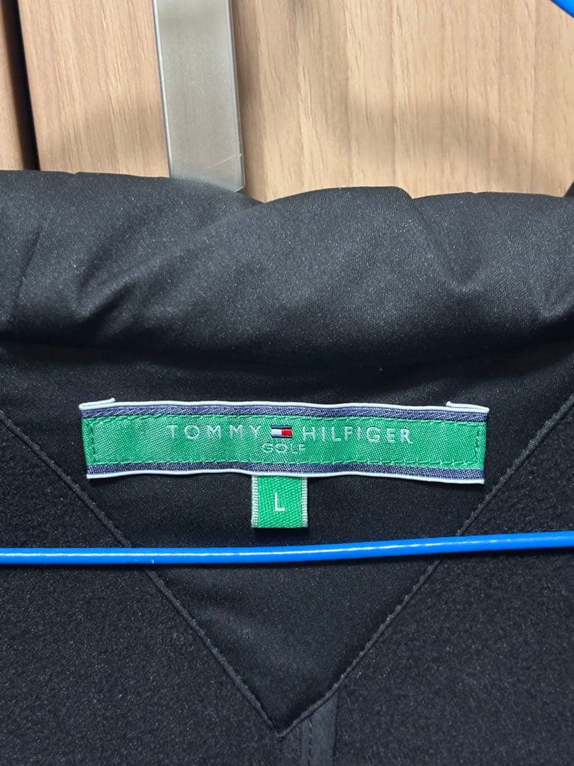 トミーヒルフィガー ゴルフ 中綿ジャケット フード付 ブラック L