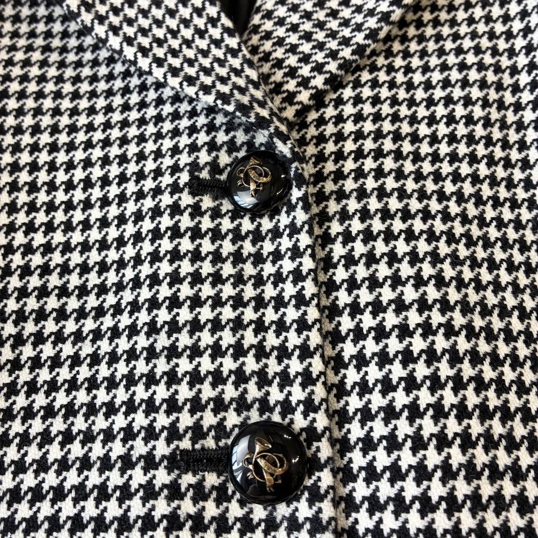 Burberrys 千鳥柄 ベロア ウールジャケット ブラック40 バーバリー