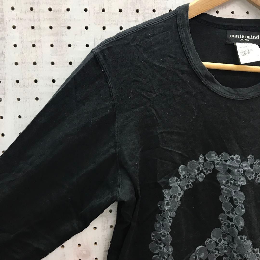 00's 国産古着 master mind ドクロ ピースマーク ロンT