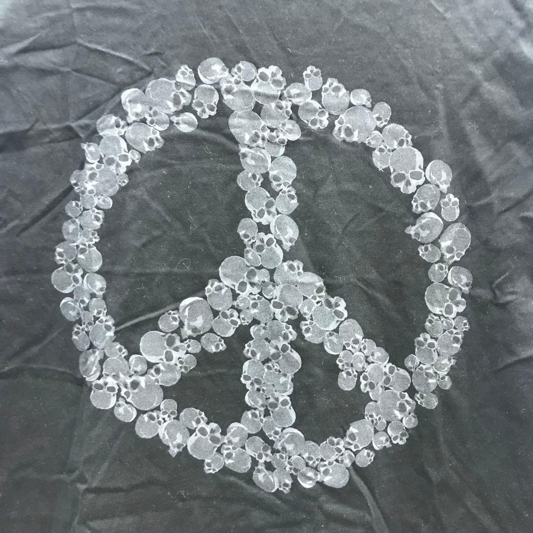 00's 国産古着 master mind ドクロ ピースマーク ロンT