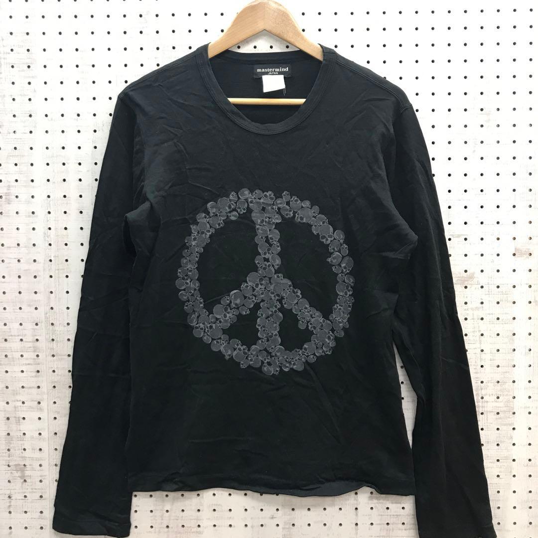 00's 国産古着 master mind ドクロ ピースマーク ロンT