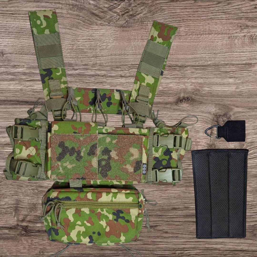 【新品】MK4タイプ　チェストリグ　陸自迷彩　Aセット