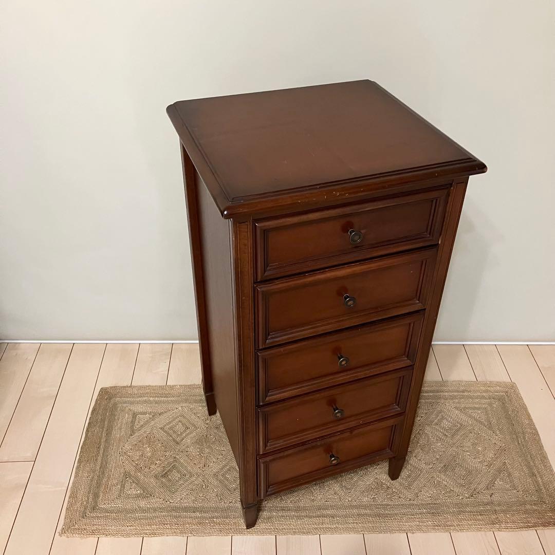 【アンティーク】 チェスト コンソール モダン 飾り棚 5段 ビンテージ 家具